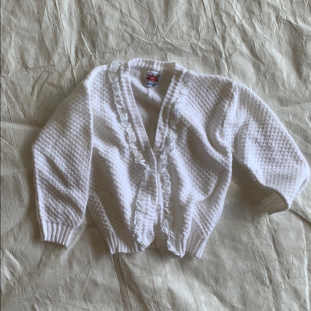 White little girl sweater